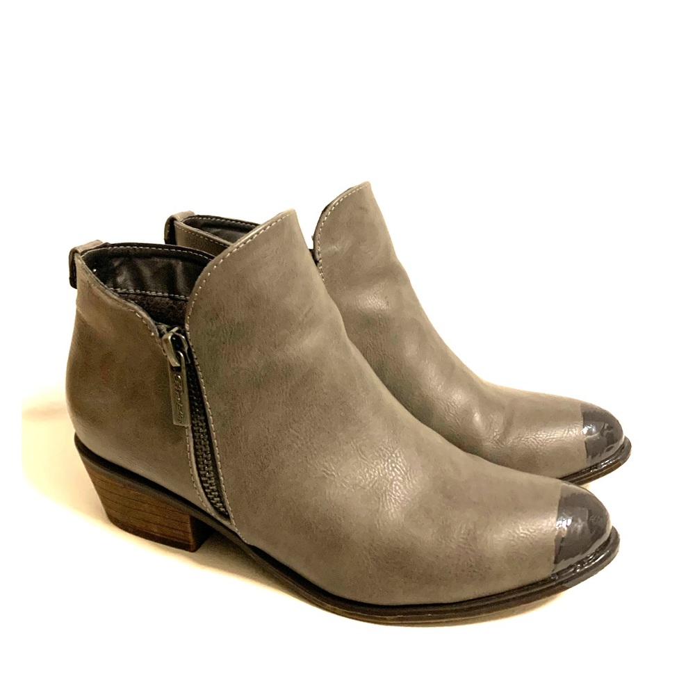Rugged gray booties